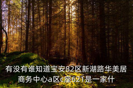 深圳壹金新能源科技有限公司，有沒有誰知道寶安82區新湖路華美居商務中心a區c座621是一家什