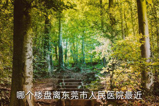 哪個樓盤離東莞市人民醫院最近