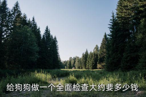 給狗狗做一個全面檢查大約要多少錢