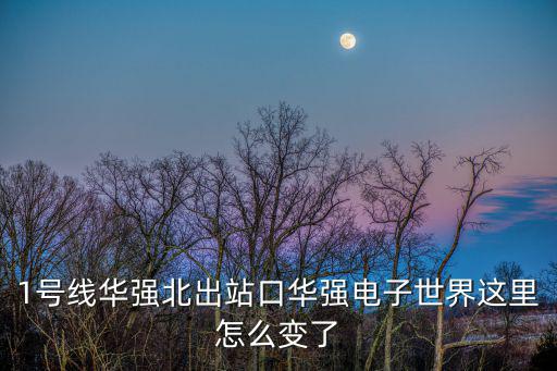 1號(hào)線華強(qiáng)北出站口華強(qiáng)電子世界這里怎么變了