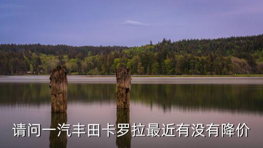 請問一汽豐田卡羅拉最近有沒有降價