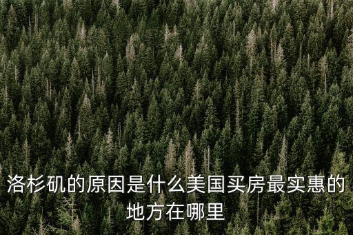 洛杉磯的原因是什么美國買房最實惠的地方在哪里