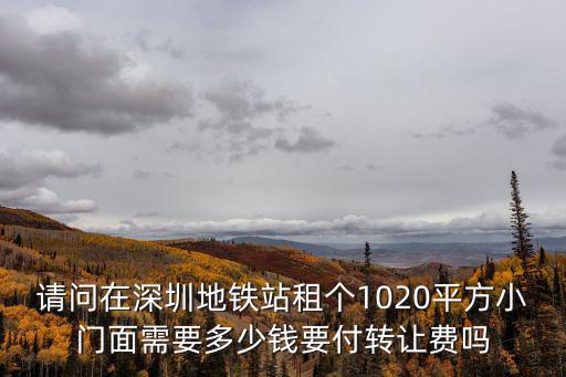 深圳地鐵口門面轉讓價格，深圳市寶安區45區臨街店面35平方左右的店鋪轉讓費一般在多少左右