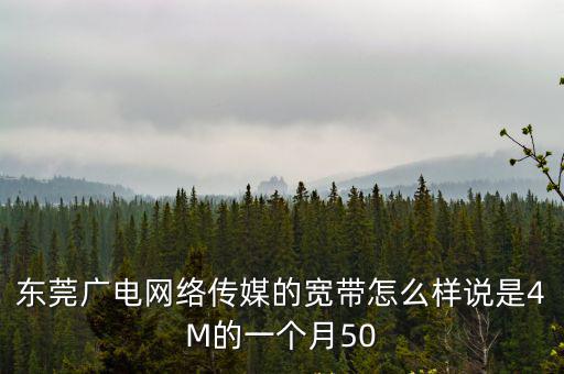 東莞廣電網(wǎng)絡(luò)傳媒的寬帶怎么樣說是4M的一個月50