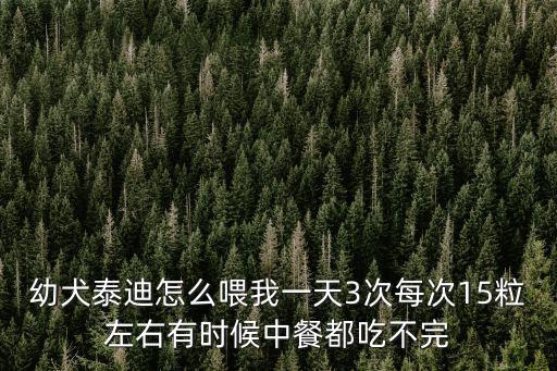幼犬泰迪怎么喂我一天3次每次15粒左右有時(shí)候中餐都吃不完