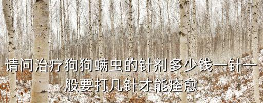 請問治療狗狗螨蟲的針劑多少錢一針一般要打幾針才能痊愈