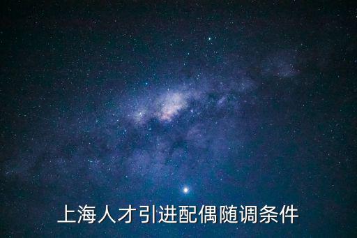 上海人才引進(jìn)配偶隨調(diào)條件