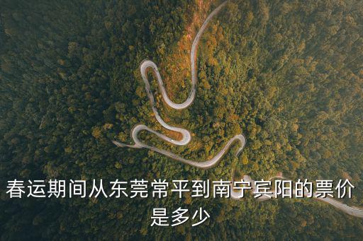 東莞東到賓陽高鐵票價，22號從東莞總站到廣西賓陽要多少錢車費