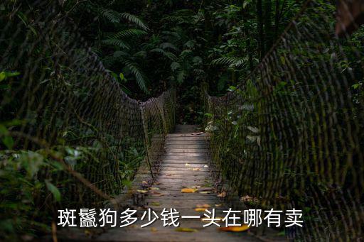 非洲鬣狗多少錢一只，這是什么狗幫忙看看 多少錢一只