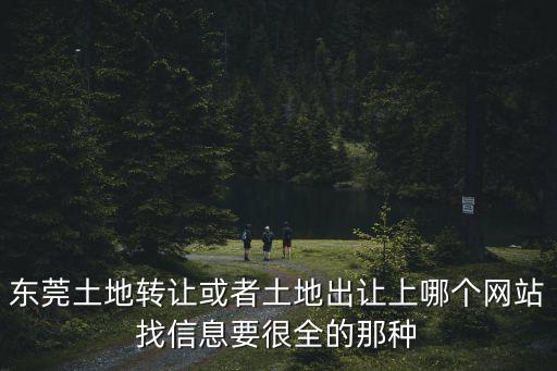 東莞土地轉讓或者土地出讓上哪個網站找信息要很全的那種