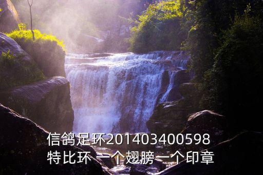 信鴿足環201403400598 特比環 一個翅膀一個印章