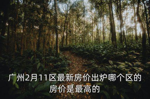 廣州2月11區最新房價出爐哪個區的房價是最高的