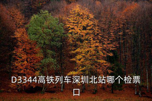 D3344高鐵列車深圳北站哪個檢票口