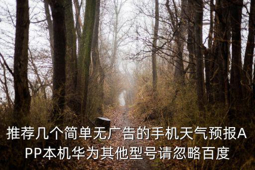 推薦幾個簡單無廣告的手機天氣預報APP本機華為其他型號請忽略百度