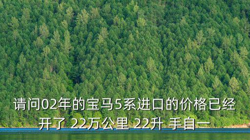請問02年的寶馬5系進口的價格已經開了 22萬公里 22升 手自一