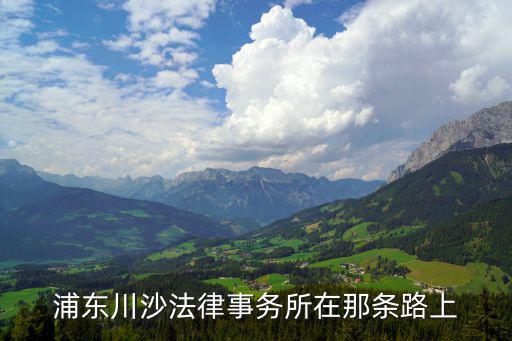 浦東川沙法律事務(wù)所在那條路上