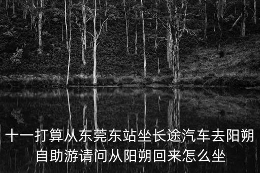 十一打算從東莞東站坐長途汽車去陽朔自助游請問從陽朔回來怎么坐