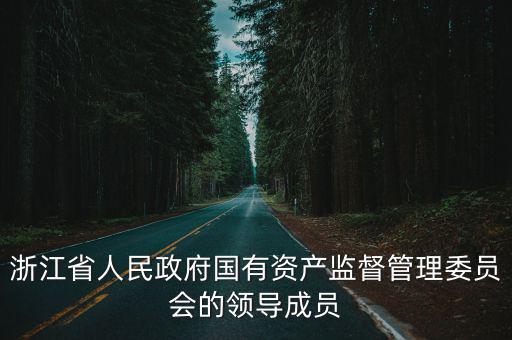浙江省人民政府國有資產(chǎn)監(jiān)督管理委員會的領導成員