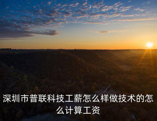 深圳市普聯(lián)科技工薪怎么樣做技術(shù)的怎么計算工資