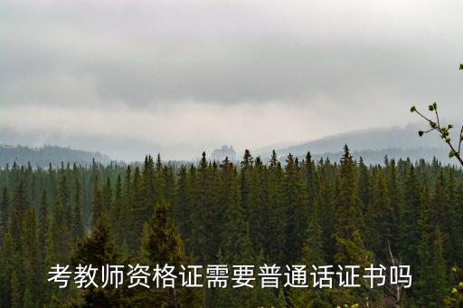 深圳考教師資格證需要考普通話嗎，考教師資格證必須有普通話證嗎