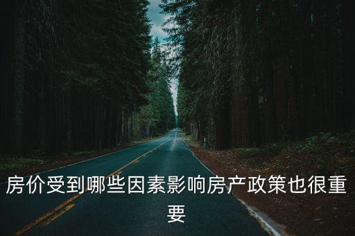 房價受到哪些因素影響房產政策也很重要