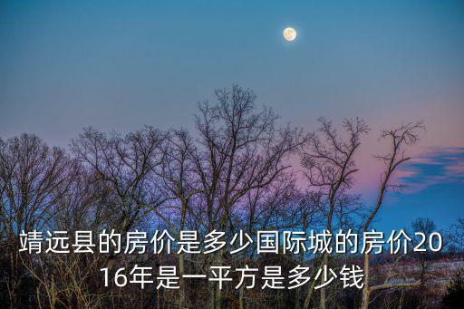 靖遠(yuǎn)房價(jià)哪個(gè)最貴，靖遠(yuǎn)縣的房價(jià)是多少國際城的房價(jià)2016年是一平方是多少錢