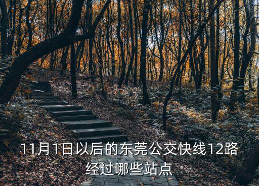 11月1日以后的東莞公交快線12路經(jīng)過哪些站點