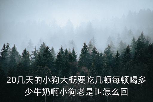20幾天的小狗大概要吃幾頓每頓喝多少牛奶啊小狗老是叫怎么回