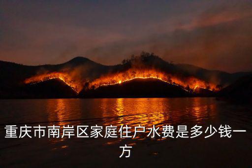 重慶市南岸區家庭住戶水費是多少錢一方