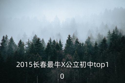 2015長春最牛X公立初中top10