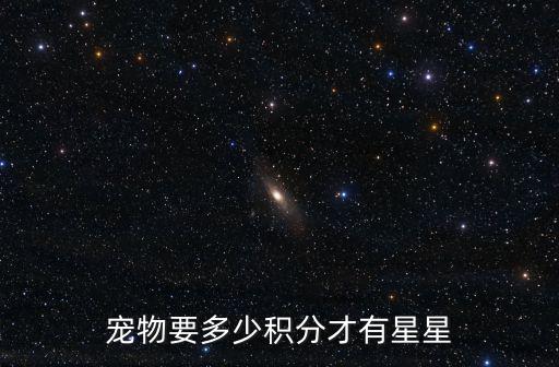寵物要多少積分才有星星