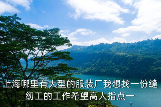 上海哪里有大型的服裝廠我想找一份縫紉工的工作希望高人指點一