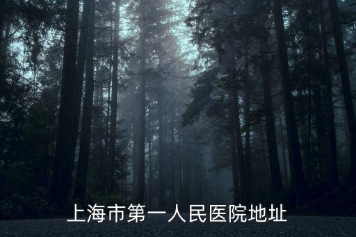 上海市第一人民醫院地址
