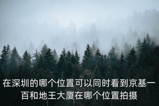 在深圳的哪個(gè)位置可以同時(shí)看到京基一百和地王大廈在哪個(gè)位置拍攝