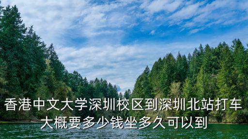 香港中文大學深圳校區到深圳北站打車大概要多少錢坐多久可以到