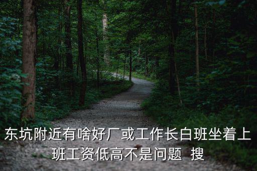 東坑附近有啥好廠或工作長白班坐著上班工資低高不是問題  搜