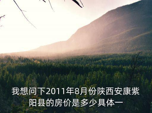 我想問下2011年8月份陜西安康紫陽縣的房價是多少具體一