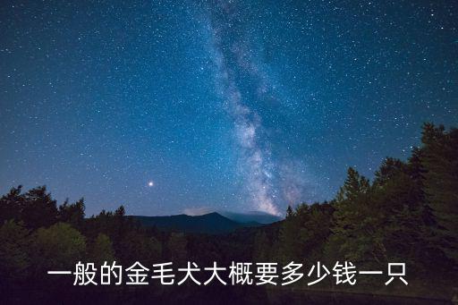 一般的金毛犬大概要多少錢一只