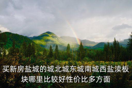 鹽城市哪個(gè)地方房價(jià)便宜，買新房鹽城的城北城東城南城西鹽瀆板塊哪里比較好性價(jià)比多方面