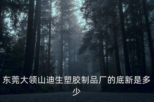 東莞大領(lǐng)山迪生塑膠制品廠的底新是多少
