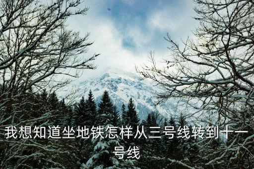 我想知道坐地鐵怎樣從三號線轉到十一號線