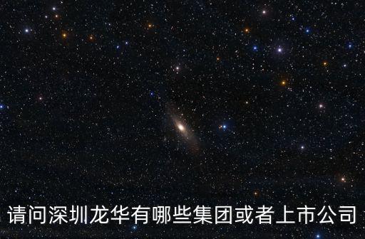 請問深圳龍華有哪些集團或者上市公司