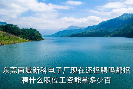 東莞南城新科電子廠現在還招聘嗎都招聘什么職位工資能拿多少百