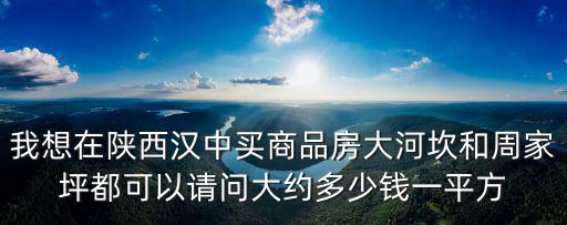 我想在陜西漢中買商品房大河坎和周家坪都可以請問大約多少錢一平方