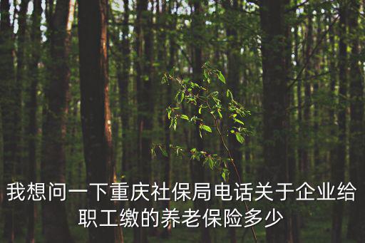 重慶市巫山縣社保局電話是多少，我想問一下重慶社保局電話關于企業給職工繳的養老保險多少