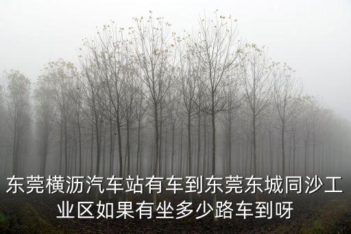 東莞公交817路，東莞橫瀝汽車站有車到東莞東城同沙工業區如果有坐多少路車到呀
