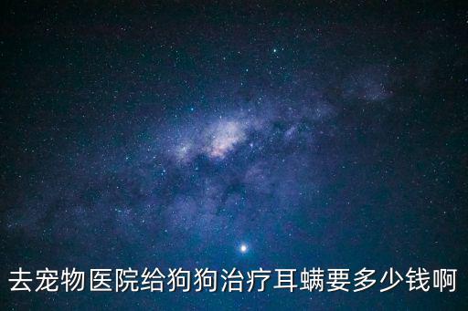 去寵物醫(yī)院給狗狗治療耳螨要多少錢啊