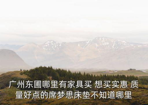 廣州東附近家具城，廣州東圃哪里有家具買 想買實惠 質(zhì)量好點的席夢思床墊不知道哪里