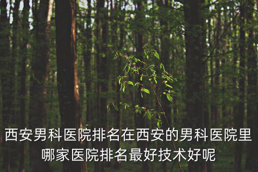 西安男科醫院排名在西安的男科醫院里哪家醫院排名最好技術好呢