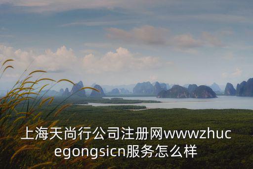 上海天尚行公司注冊網wwwzhucegongsicn服務怎么樣